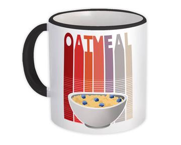 Oatmeal Bowl : Gift Mug National Month Healthy Food Colorful Kitchen Wall Poster Art
