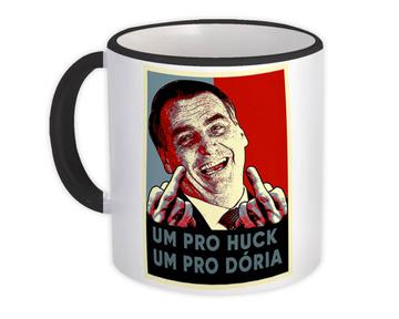 Bolsonaro Middle Finger Presidente : Gift Mug Doria Huck Flip The Bird Brazilian President