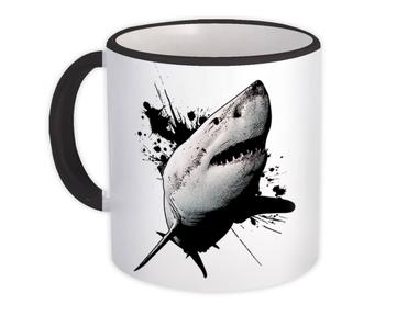 Great White Shark Teeth : Gift Mug For Teenager Room Poster Animal Lover Dangerous