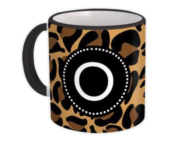 Monogram Letter O : Gift Mug Leopard Initial ABC Animal Print Graphic