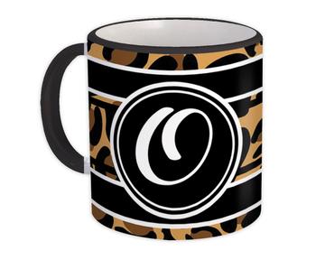 Monogram Letter O : Gift Mug Leopard Initial ABC Animal Print Graphic CG7807O