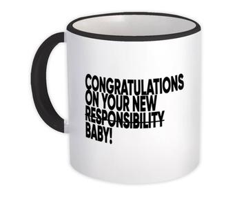 Baby Congratulations : Gift Mug Shower Parents Funny Sarcastic Announcement