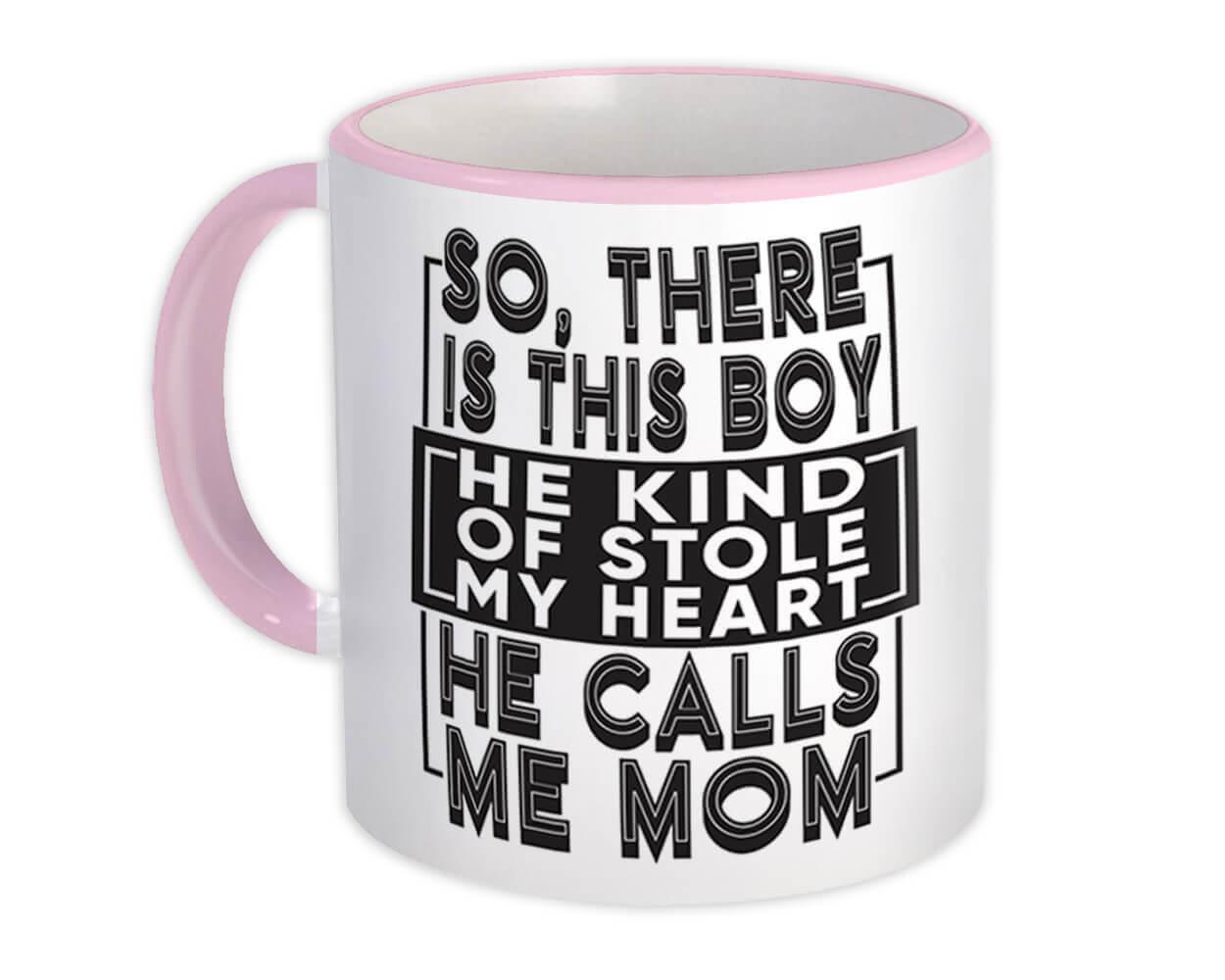 Boy Mom Heart' Mug