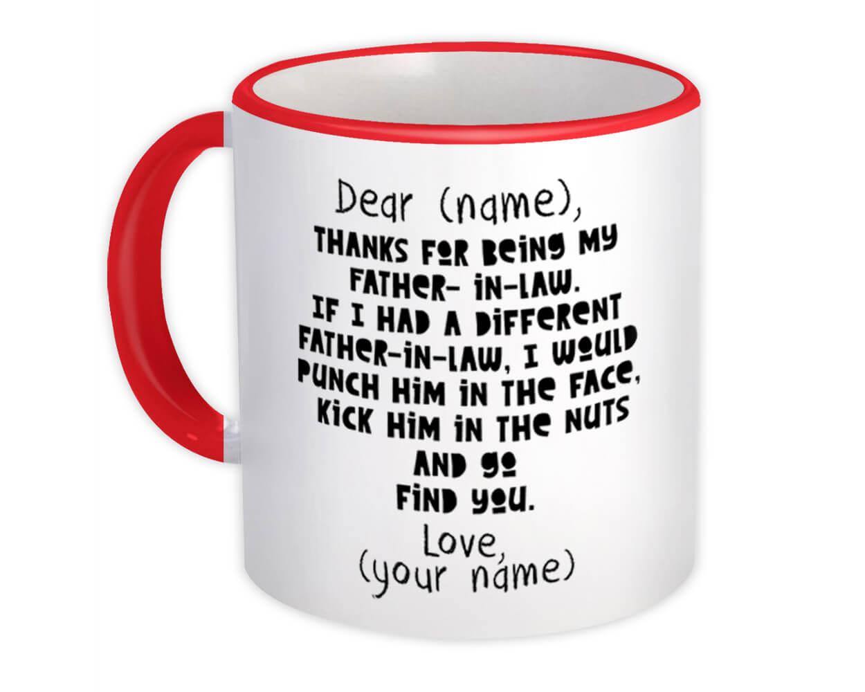 Personalized Mug Fathers Day Father In Law Gift Fathers Day Gift Funny Mug 