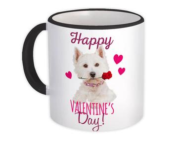 West Highland White Terrier Rose : Gift Mug Valentines Day Love Dog Puppy Pet Animal