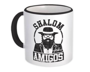 Shalom Amigos Friends : Gift Mug Jerusalem Israel Jewish Jew Rabbi Judaism Funny