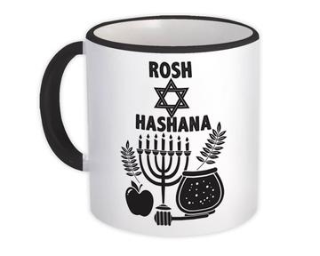 Rosh Hashanah : Gift Mug Jewish New Year Israel Jerusalem Jew Celebration Menorah