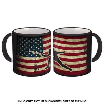 American Fencer : Gift Mug USA Flag United States Fencing Fight Sport Lover America
