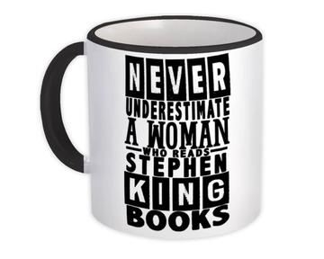 For Reading Woman : Gift Mug Books Lover Stephen King Fan Coworker Friend Art Print