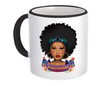 Black Power : Gift Mug African American Pride Girl Magic Hair Queen USA Best Friend