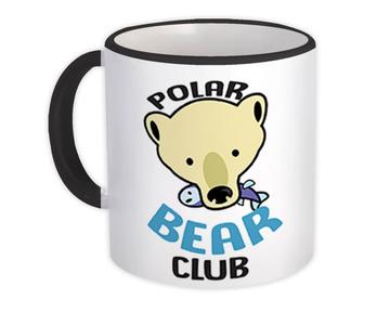 Polar Bear Club : Gift Mug Cute Wild Animal Face Wildlife Protection Lover Art Print