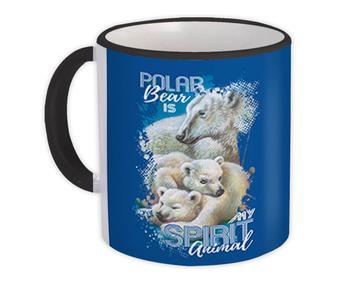 For Polar Bears Lover : Gift Mug Wild Animal Wildlife Protection Drawing Nursery Child