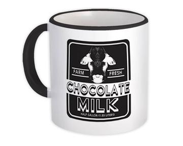 For Chocolate Milk Lover : Gift Mug Cow Farm Fresh Dairy Product Sign Art Funny Friend