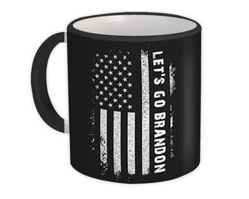 Lets Go Brandon USA Flag : Gift Mug Meme Viral Funny Trump Supporter