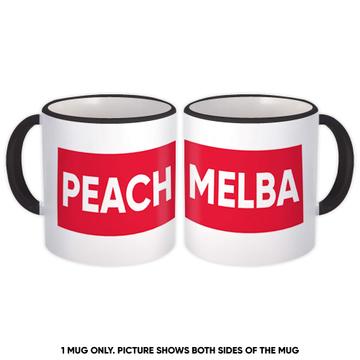Peach Melba : Gift Mug Red Stripe