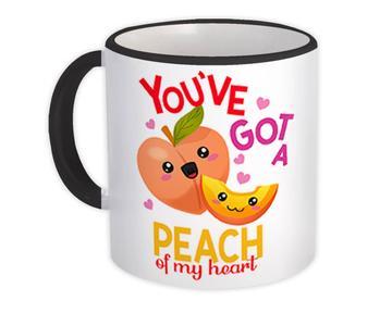 Peach Of My Heart : Gift Mug For Girlfriend Best Friend Fruit Food Funny Art Print Kids