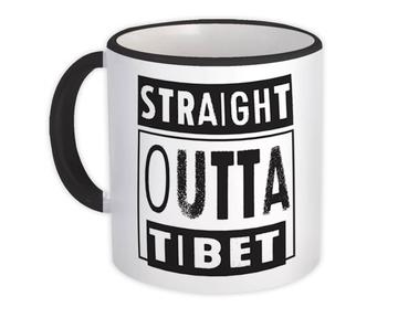 Straight Outta Tibet : Gift Mug Cute Wall Poster For Best Friend Monk Meditation Calm