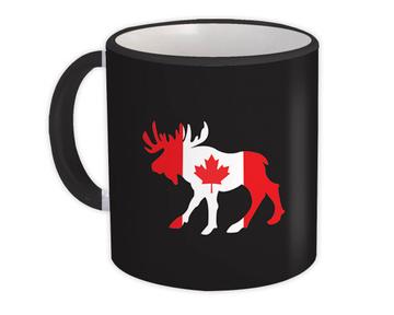 Canada Flag : Gift Mug For Canadian Patriot Elk Animal Maple Leaf Cute Funny EH Team