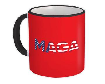 MAGA : Gift Mug Proud American Flag Anti Biden Funny Humor USA Trump Politics Vote