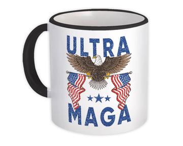 Ultra MAGA Eagle : Gift Mug Biden Trump Proud American Humor Art Print USA Vote Politics