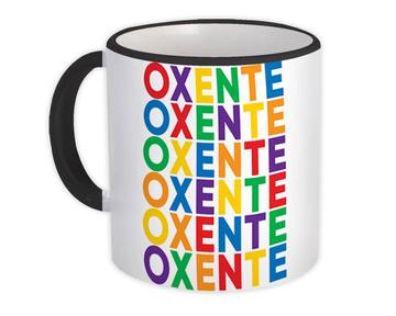 Oxente Art Print : Gift Mug Brazil For Brazilian Colorful Surprised Rainbow Cute Funny