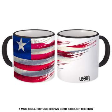 Liberia Flag : Gift Mug Liberian Travel Expat Country Artistic
