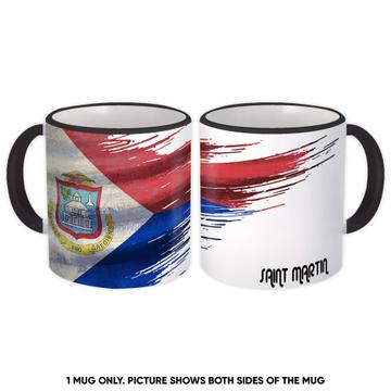 Saint Martin Flag : Gift Mug Sint Maarten Travel Expat Country Artistic