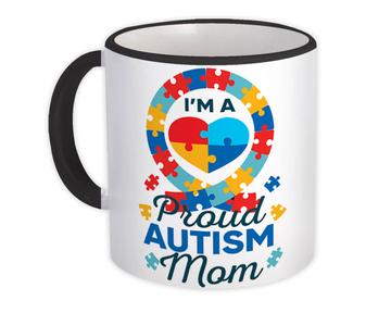 Proud Autism Mom Heart : Gift Mug Awareness Month Family Protection Mother Support