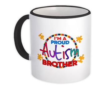 Proud Autism Brother : Gift Mug Puzzle Awareness Month Family Protection Support