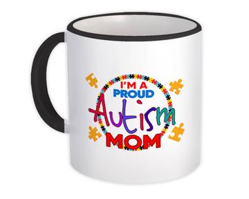 Proud Autism Mom Mother : Gift Mug Puzzle Awareness Month Family Autist Support