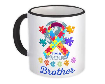 Autism Brother : Gift Mug Proud Awareness Month Family Protection Support