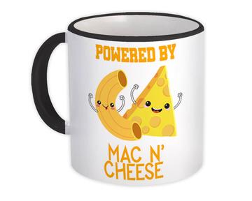 Powered By Mac Cheese : Gift Mug For Pasta Lovers Food Lover Cute Funny Art Print