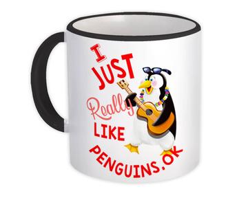 For Penguin Lover : Gift Mug Penguins Wildlife Animal Bird Funny Cute Art Birthday Kids