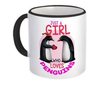 For Girl Who Loves Penguins : Gift Mug Penguin Lover Wildlife Bird Cute Love Funny Art Print