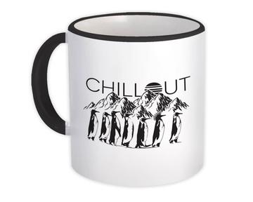Chill Out Art Print : Gift Mug Relax For Penguin Penguins Lover Bird Animal Funny Cute