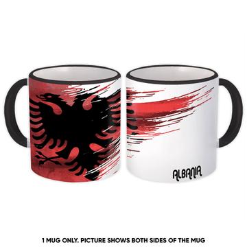 Albania Flag : Gift Mug Modern Country Expat