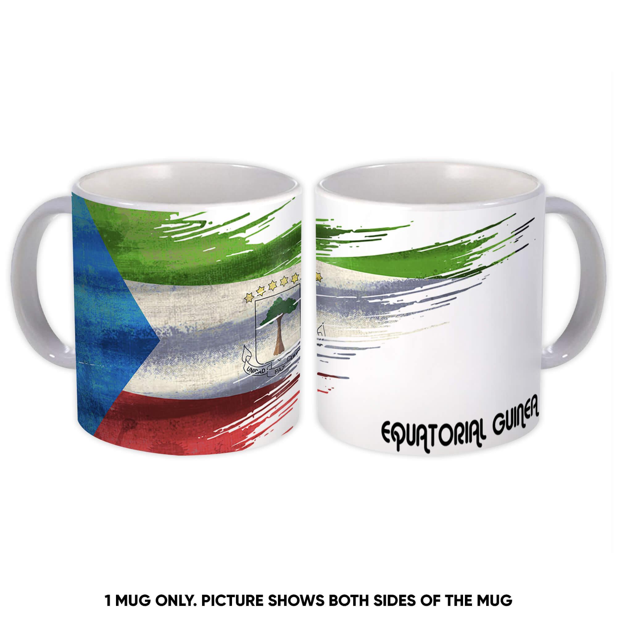 Gift Mug : Equatorial Guinea Flag Modern Country Expat