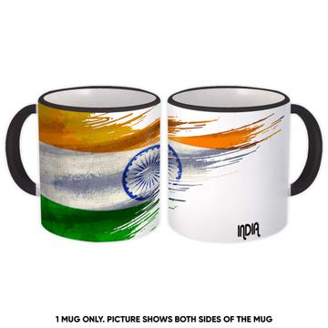 India Flag : Gift Mug Modern Country Expat