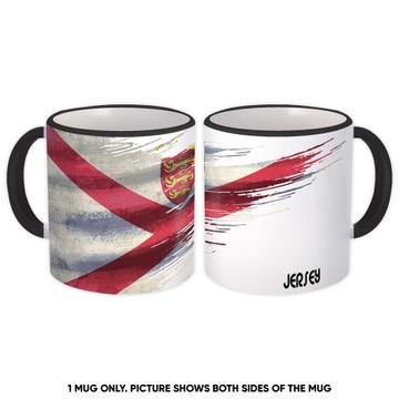 Jersey Flag : Gift Mug Modern Country Expat