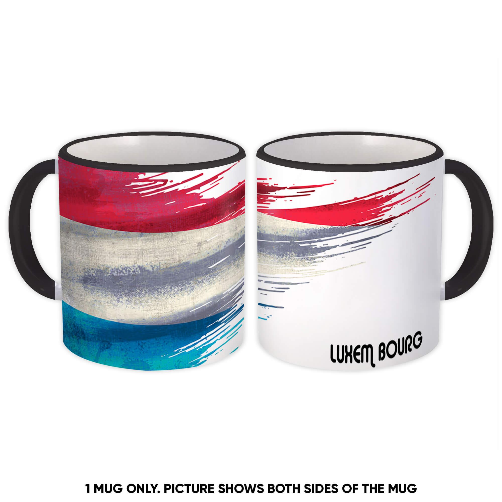 Gift Mug : Luxembourg Flag Modern Country Expat