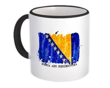Bosniaand Herzegovina Flag : Gift Mug Europe Travel Expat Country Watercolor
