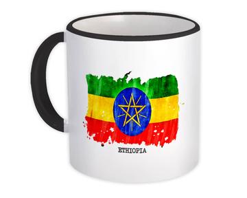 Ethiopia Flag : Gift Mug Africa Travel Expat Country Watercolor