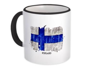 Finland Flag : Gift Mug Europe Travel Expat Country Watercolor