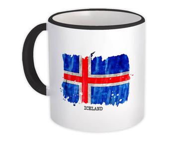 Iceland Flag : Gift Mug Europe Travel Expat Country Watercolor