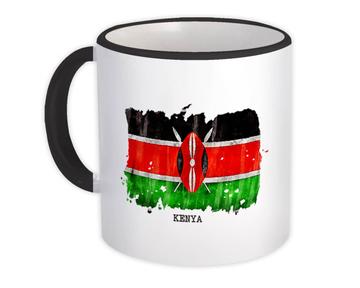 Kenya Flag : Gift Mug Africa Travel Expat Country Watercolor