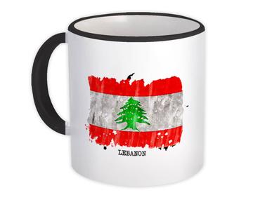 Lebanon Flag : Gift Mug Asia Travel Expat Country Watercolor