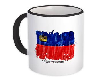 Liechtenstein Flag : Gift Mug Europe Travel Expat Country Watercolor