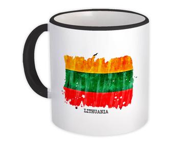 Lithuania Flag : Gift Mug Europe Travel Expat Country Watercolor