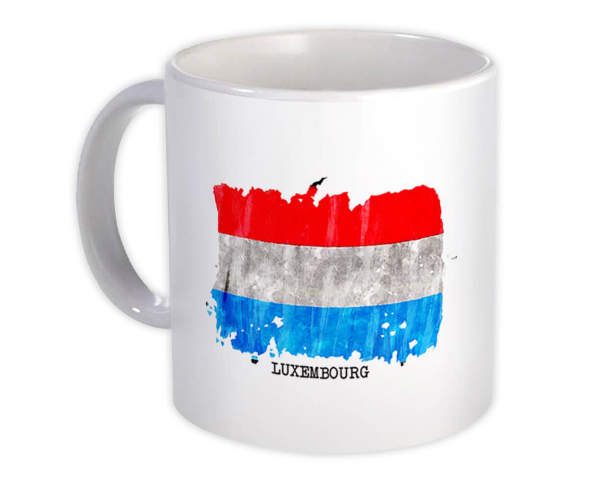 Gift Mug : Luxembourg Flag Europe Travel Expat Country Watercolor