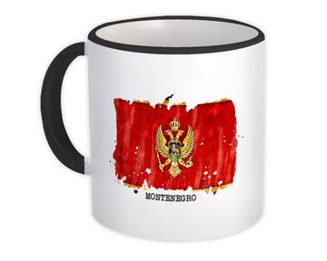 Montenegro Flag : Gift Mug Europe Travel Expat Country Watercolor